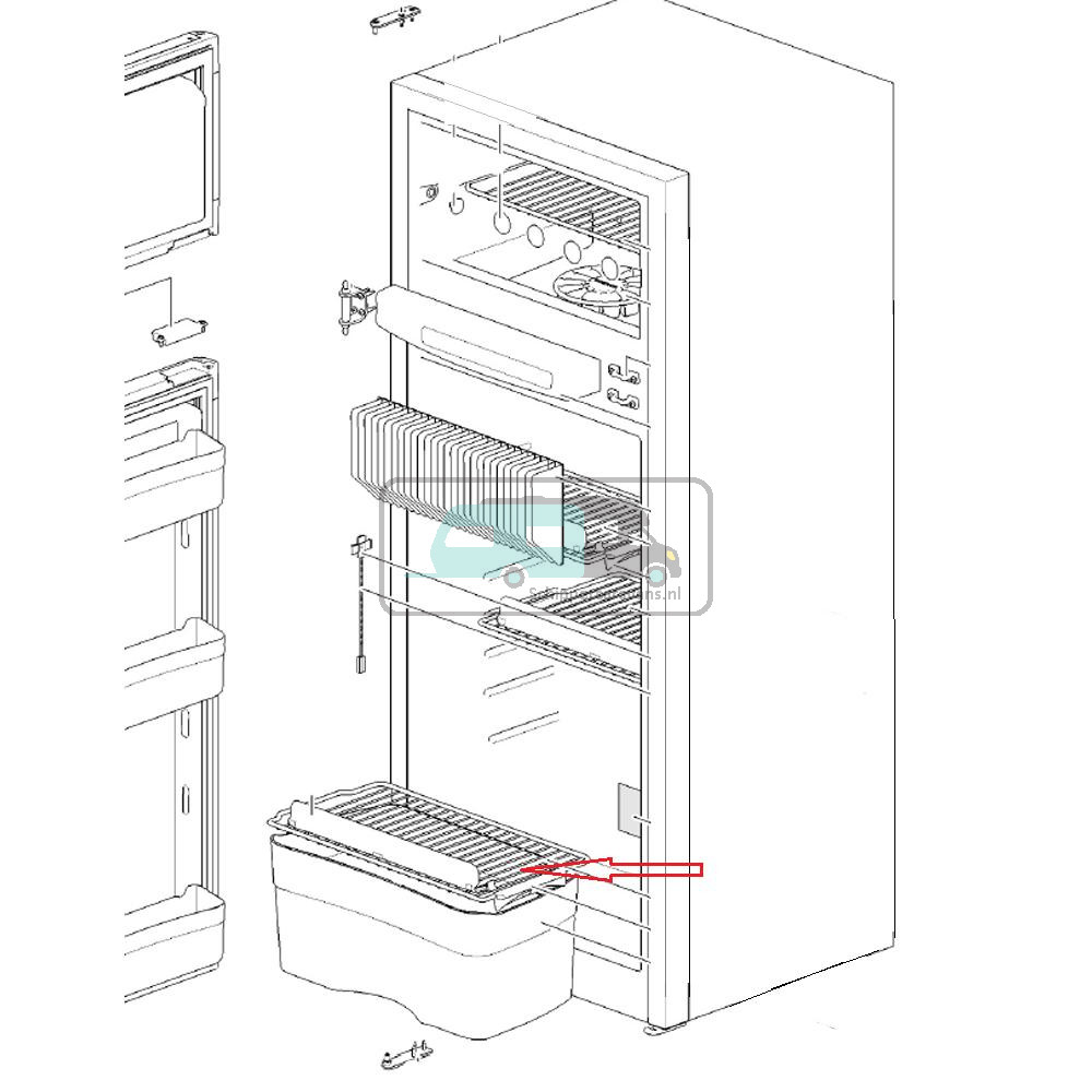Thetford N3170 / N3175 Koelkastrooster