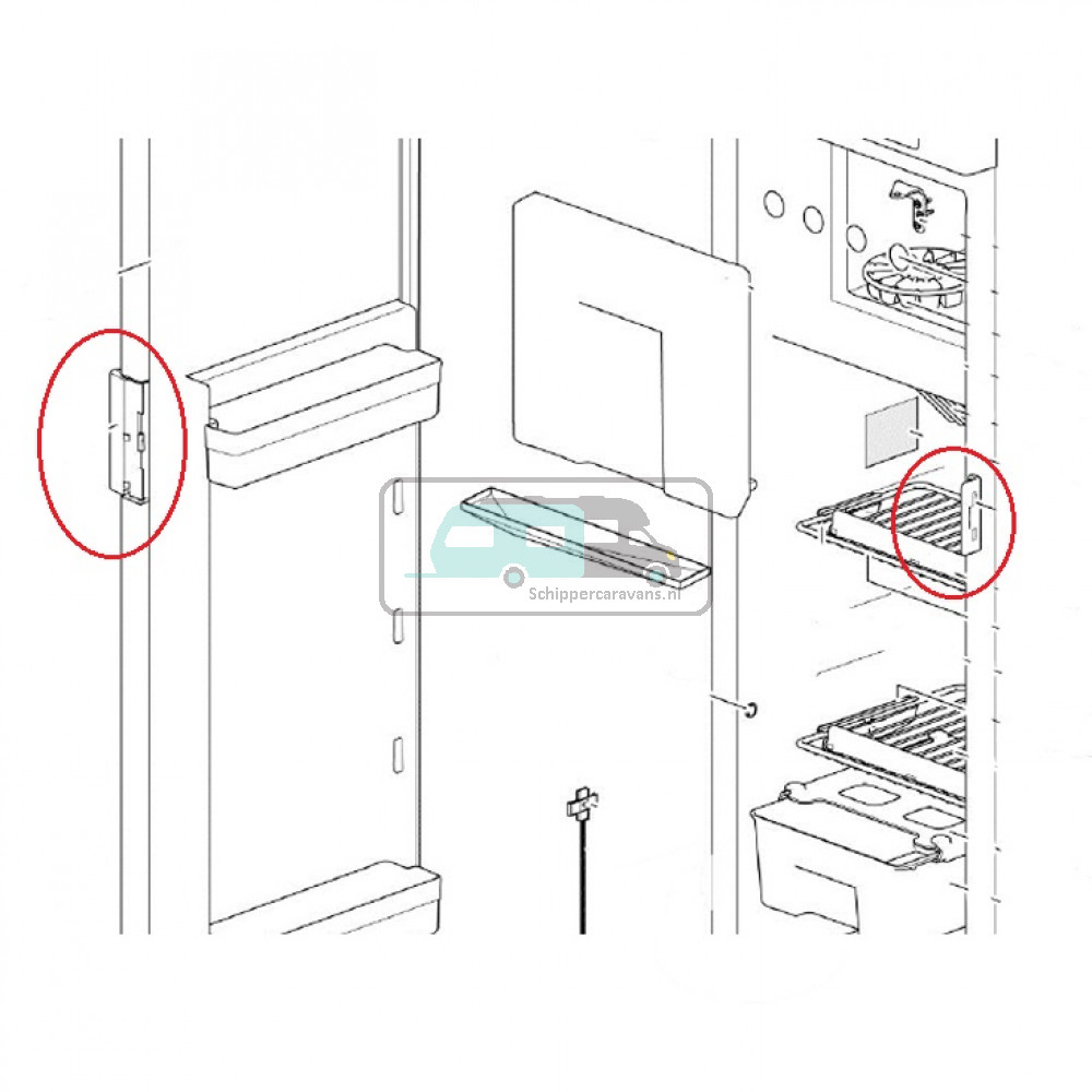Thetford Deurhendel N3141/N3142