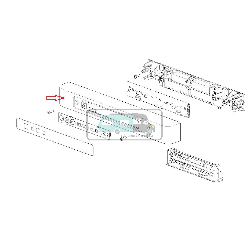 Thetford Display Behuizing Scharnier Links N400 serie