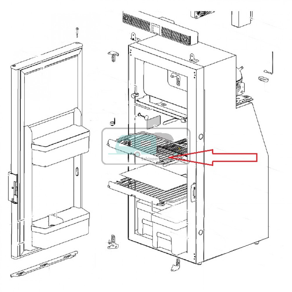 Thetford Koelkastrek Klein Boven T1090 
