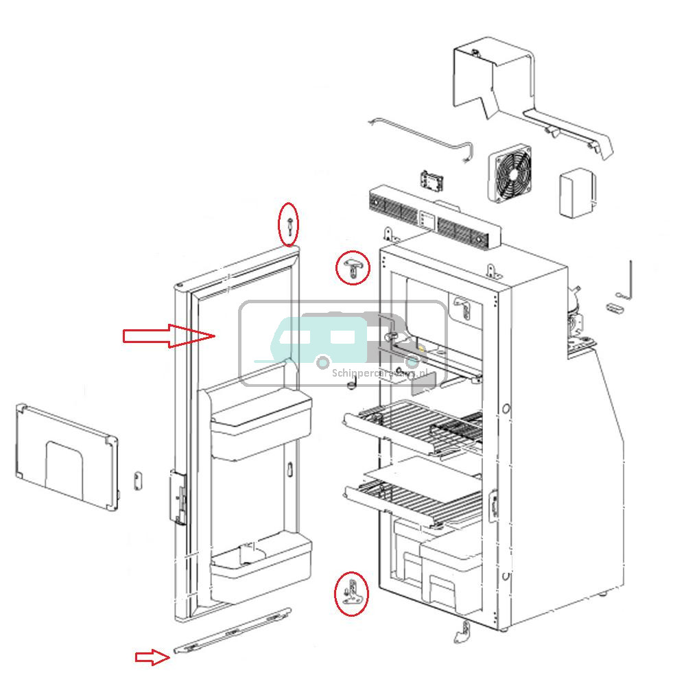 Thetford Scharnierenset T1090 