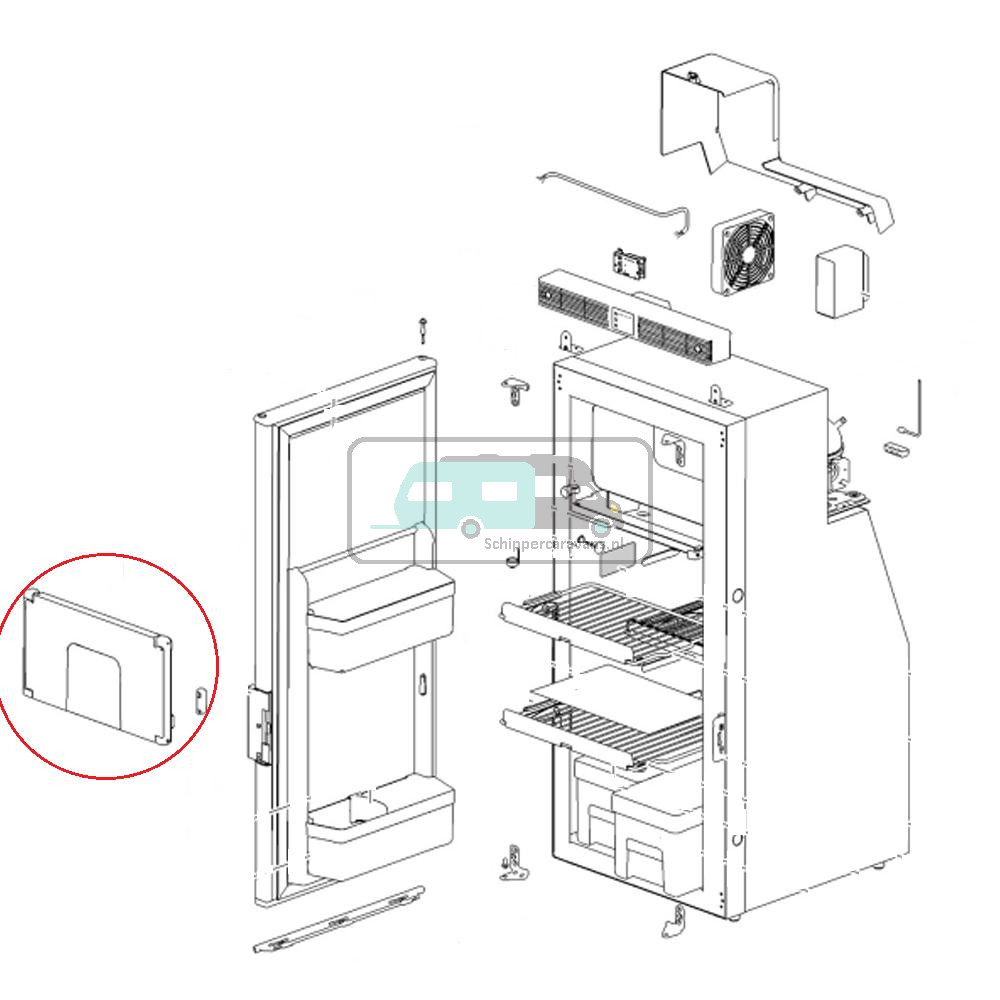 Thetford Koelkastbakje Onderaan met Verdeler T1090 