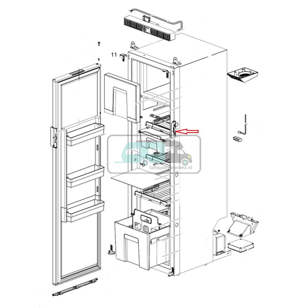 Thetford Slide Out Box Cover T1152/T2152