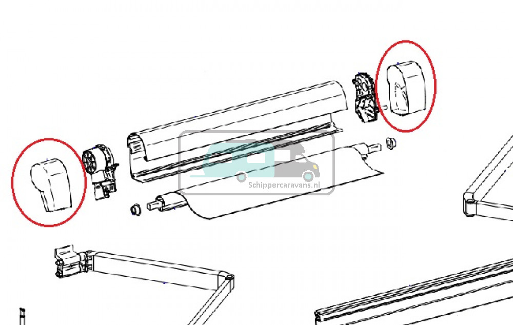Thule Eindkap LH+RH 5102