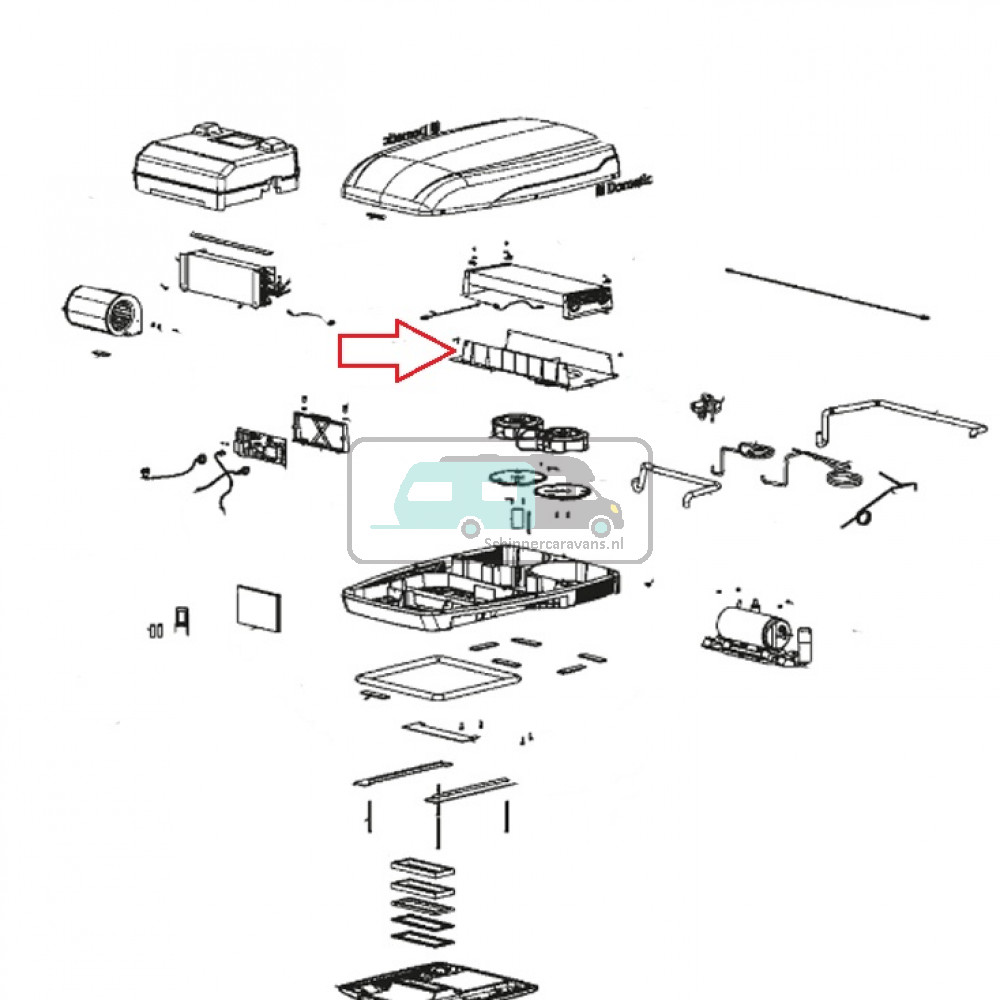 Dometic B1500S Geleidingsplaat Lucht