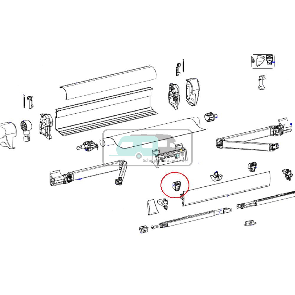 Thule insert LR 5003+ end piece TR clamp
