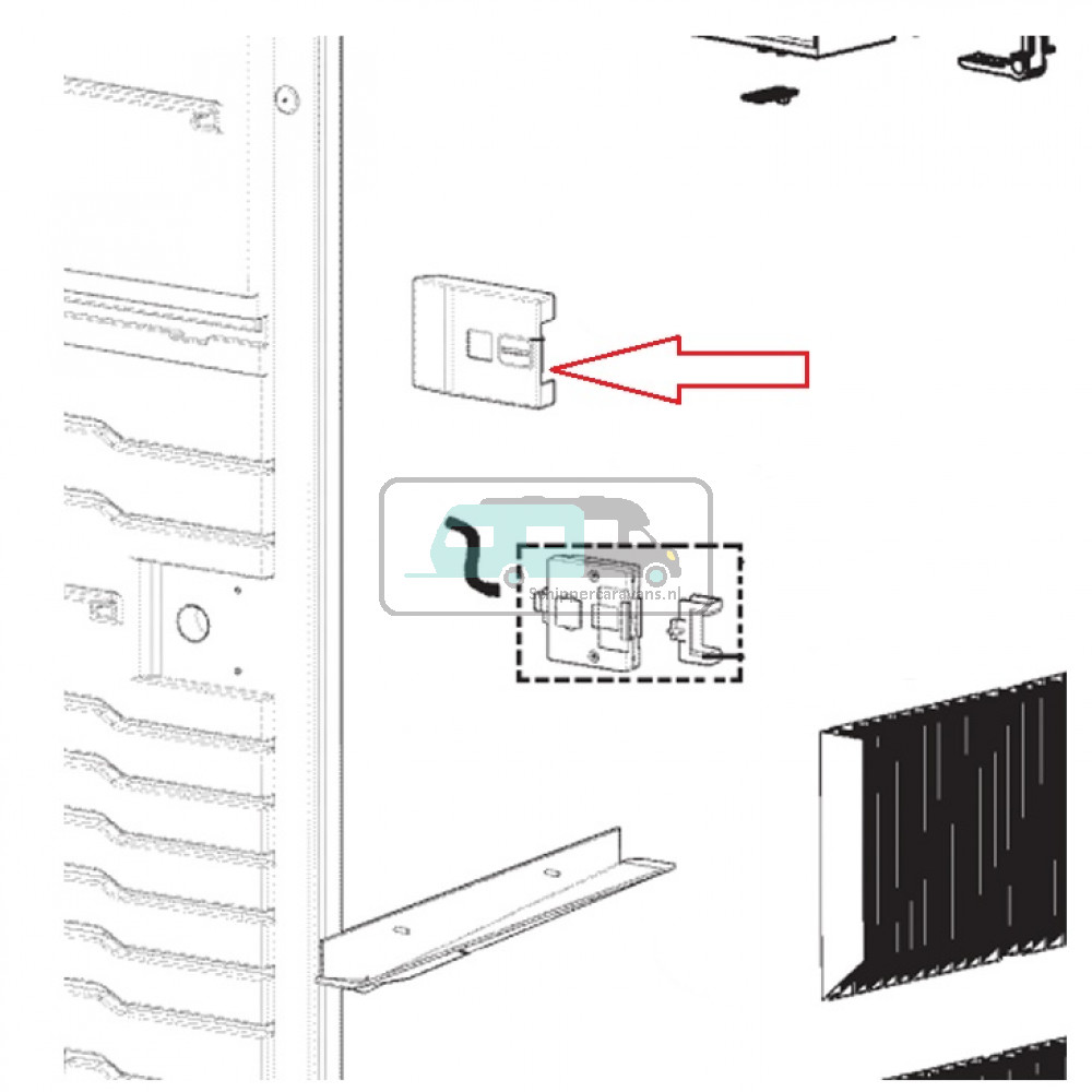 Dometic afdekking deurvergrendeling