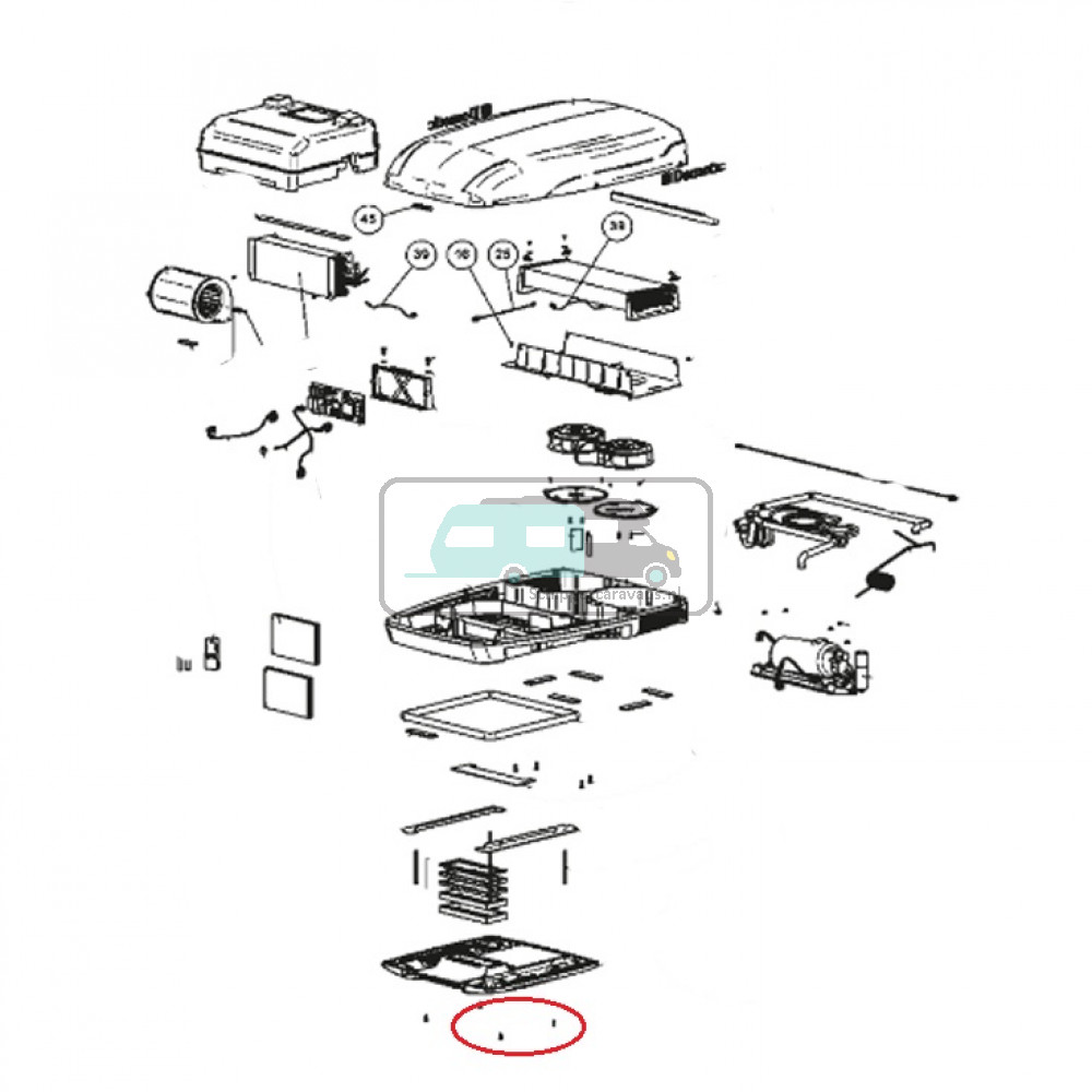 Dometic B1600 Plus Bevestigingsbout nr.53