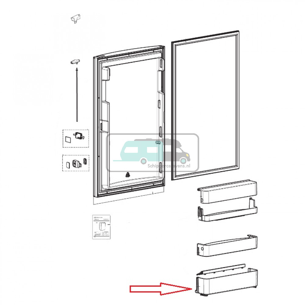 Dometic RM8400 Deurvak Onder