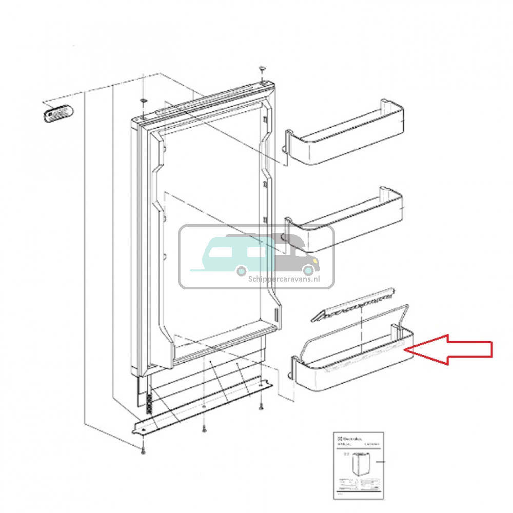 Dometic RM4270 Deurvak Onder