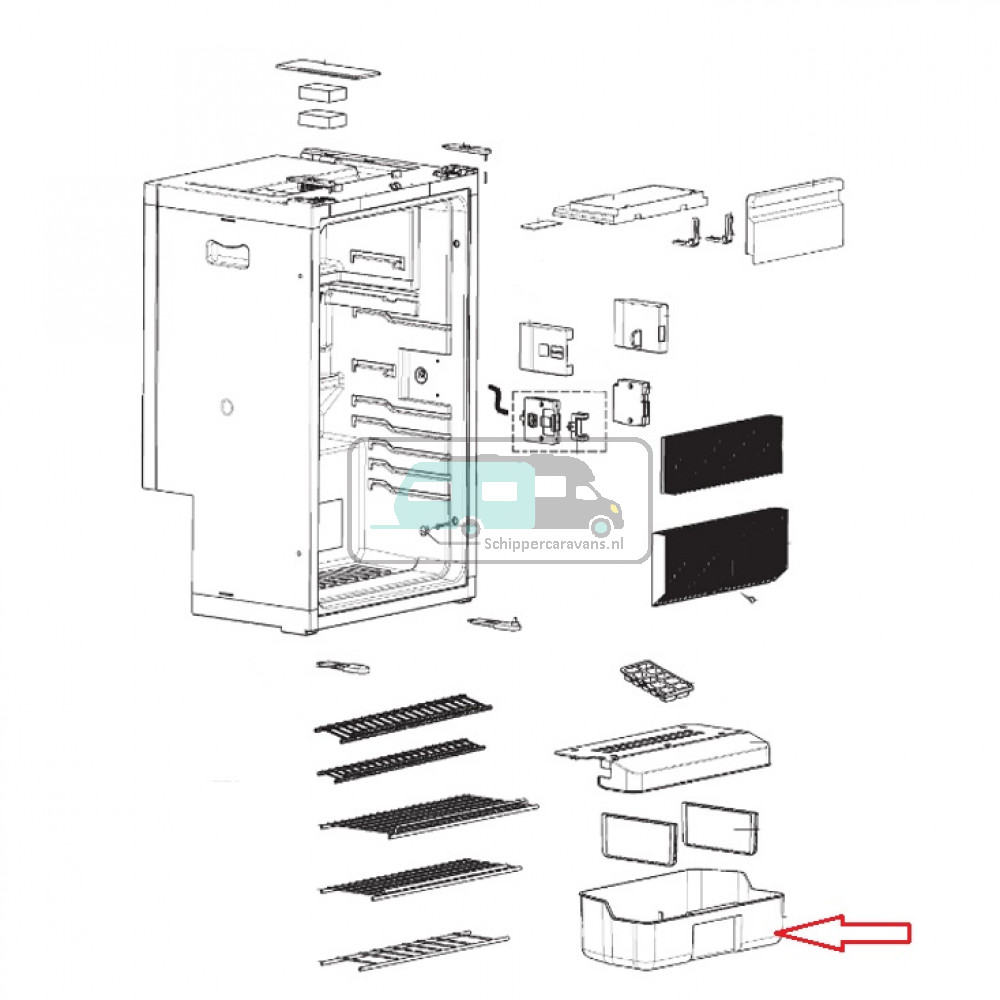 Dometic RMS8400 Groentebak