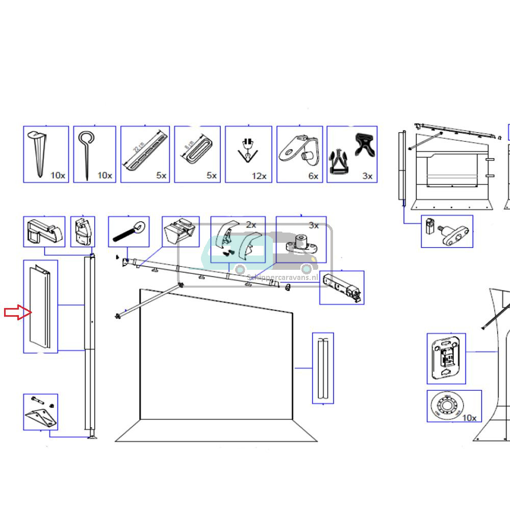 Thule Panorama Rubberprofiel Staander 114cm