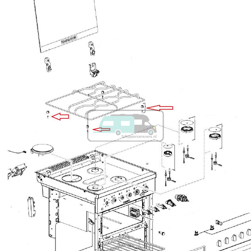 Thetford Fornuis Pannendrager houder Aspire 1