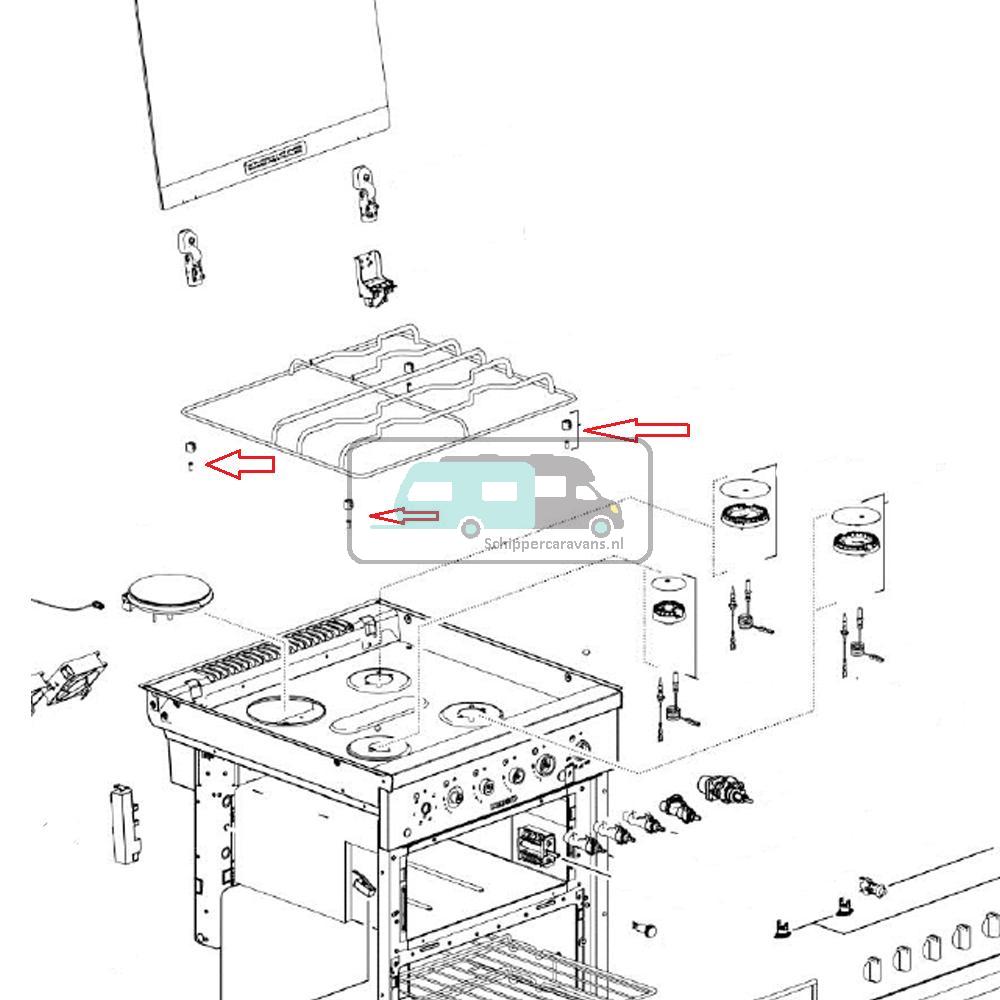 Thetford Fornuis Pannendrager houder Aspire 1