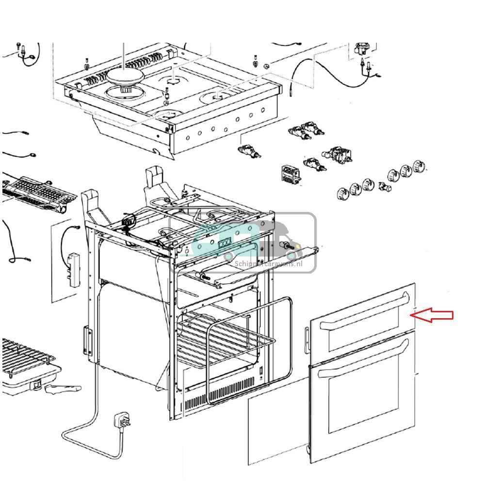 Thetford Aspire 2 Fornuis Grill deur 