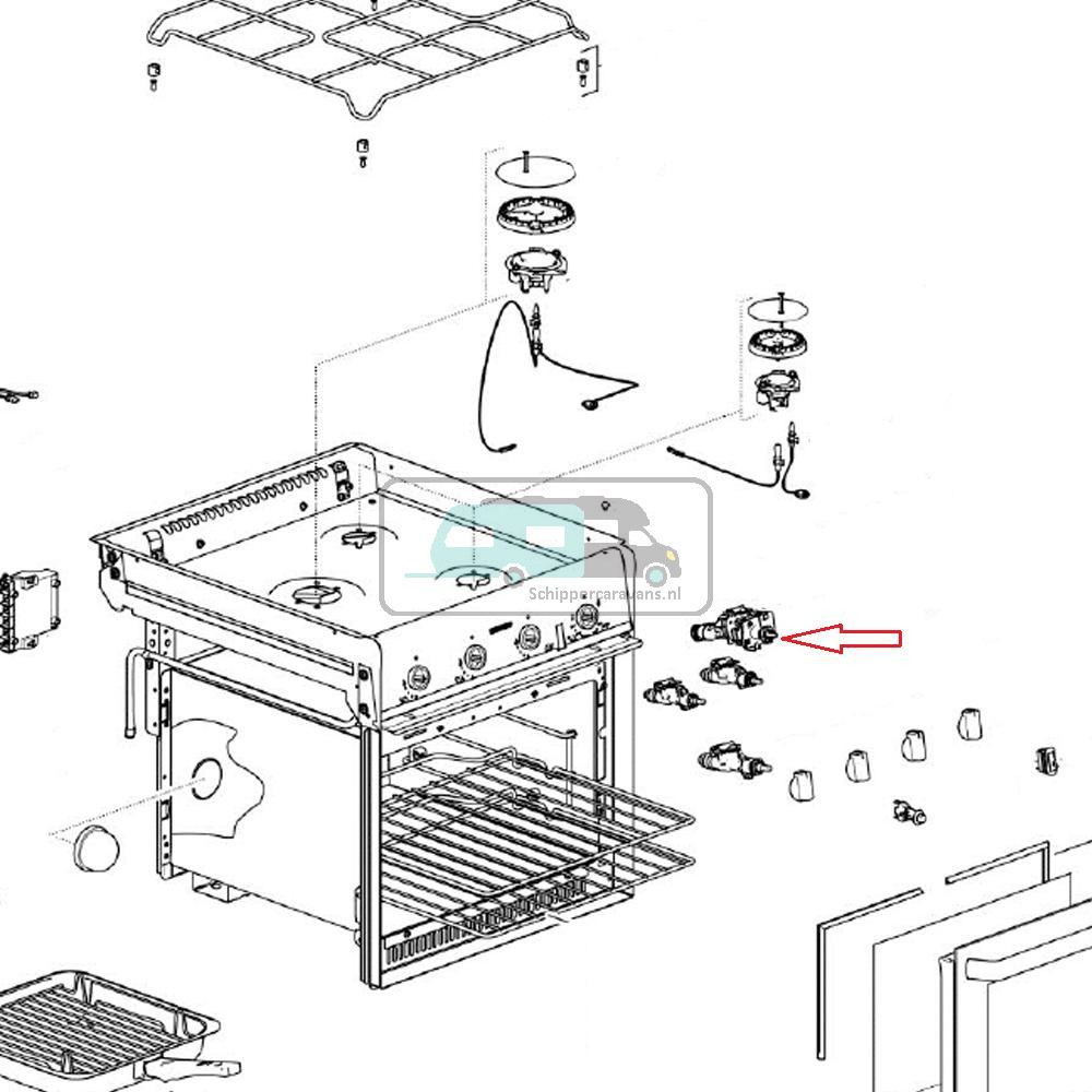 Thetford Duplex Oven Thermostaat Grill 