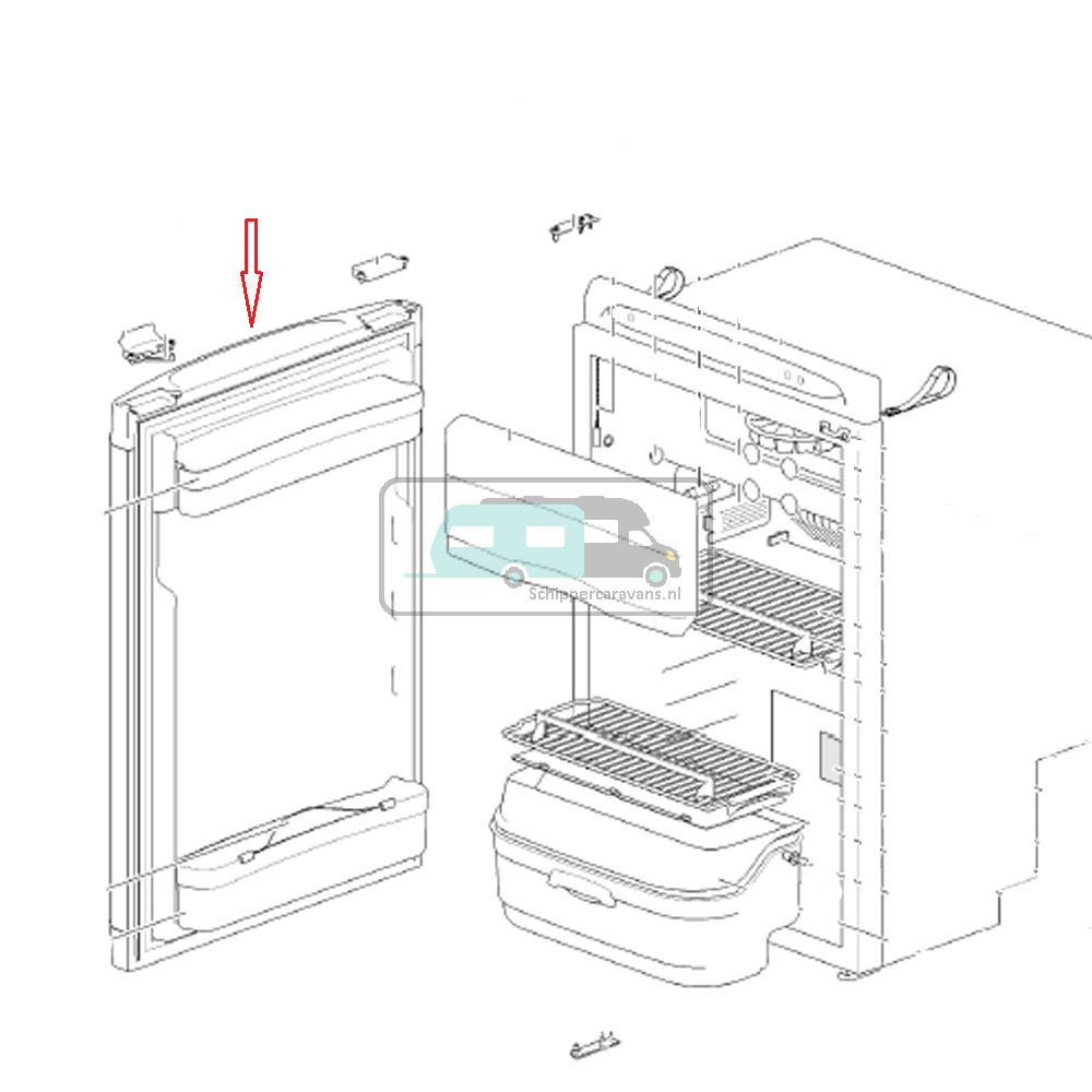 Thetford N112 Koelkastdeur