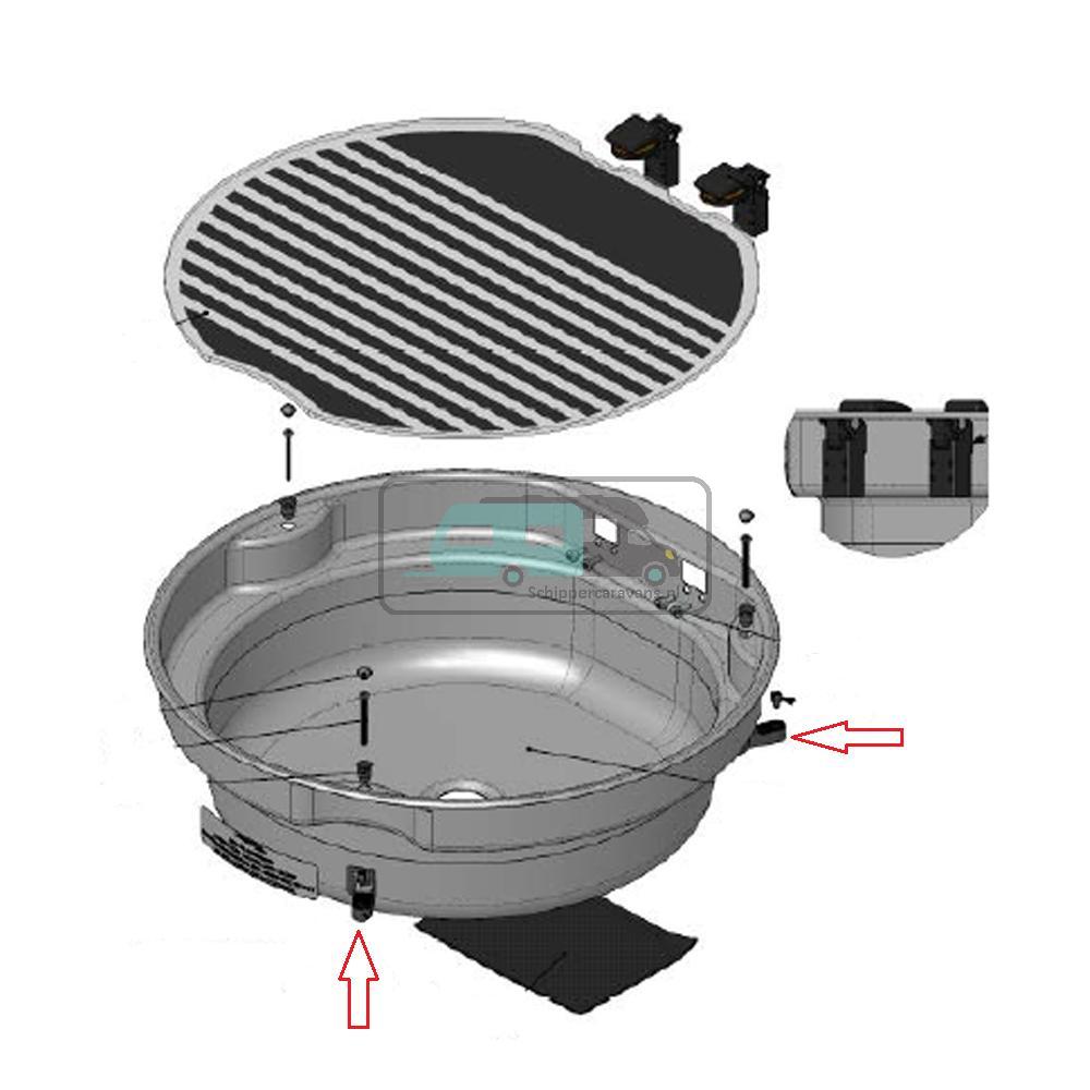 Thetford SBL3000 Spoelbak Bevestigingsclip