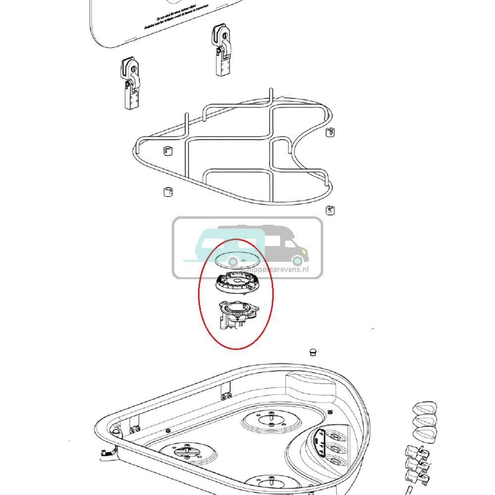 Thetford Hob 33010 Branders compleet