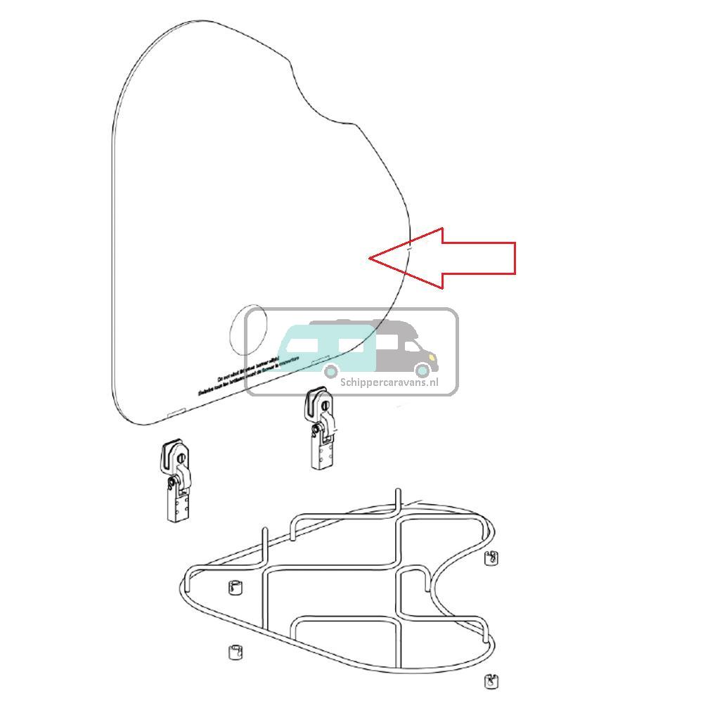 Thetford Hob 330 Komfoor Glasplaat Links