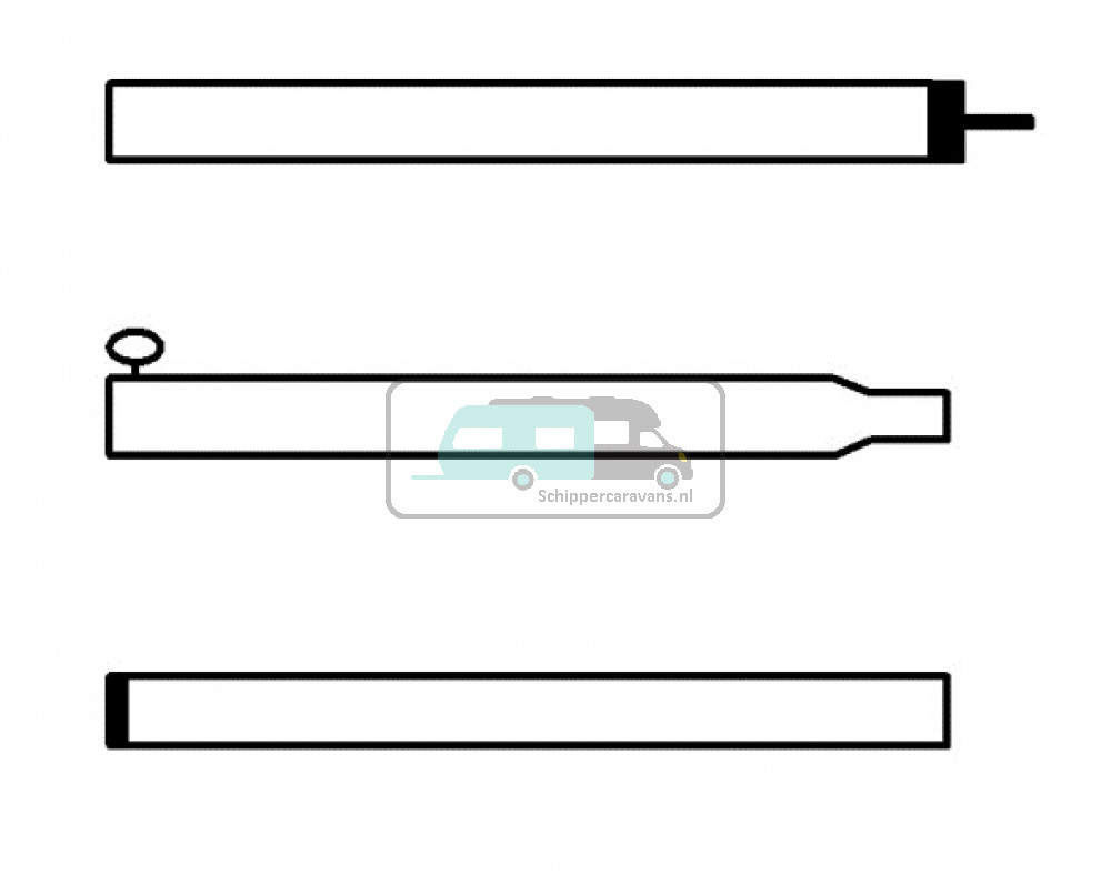 Campking tentstok 22/19 mm 180-250 cm Basic