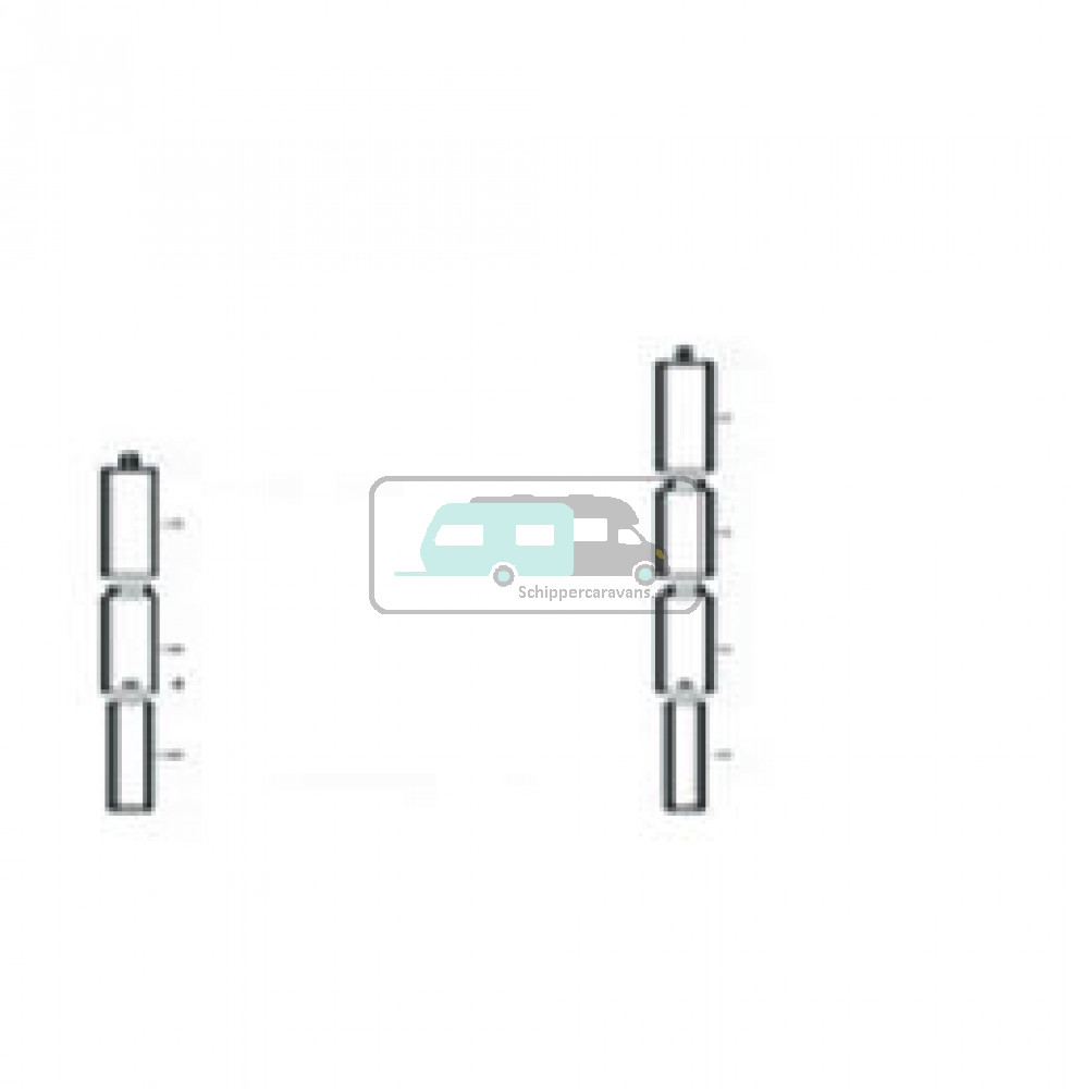 Campking luifelstokkenset Sunsation 22 mm Prem.