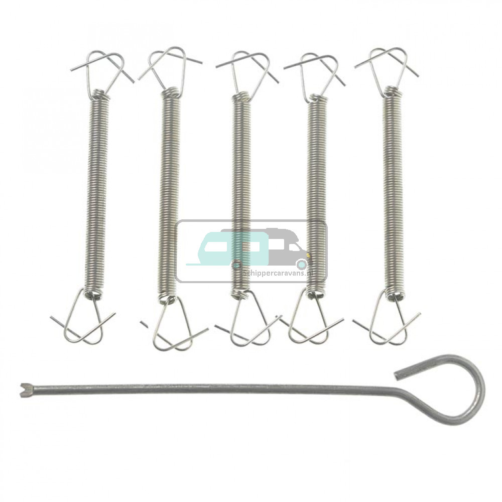 Campking frametrekveer 5 st  + montagepen 1 st