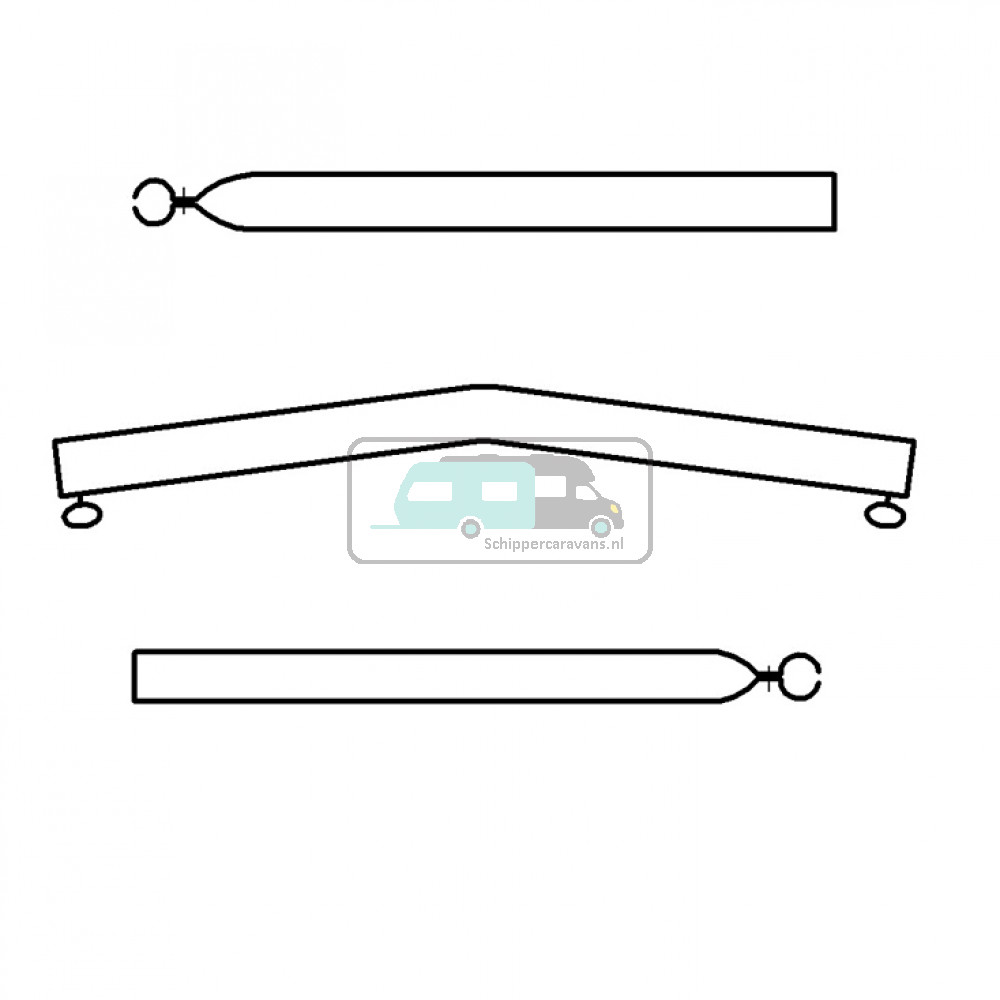 Campking Daksteun gebogen 22/19mm 170-250 Premium