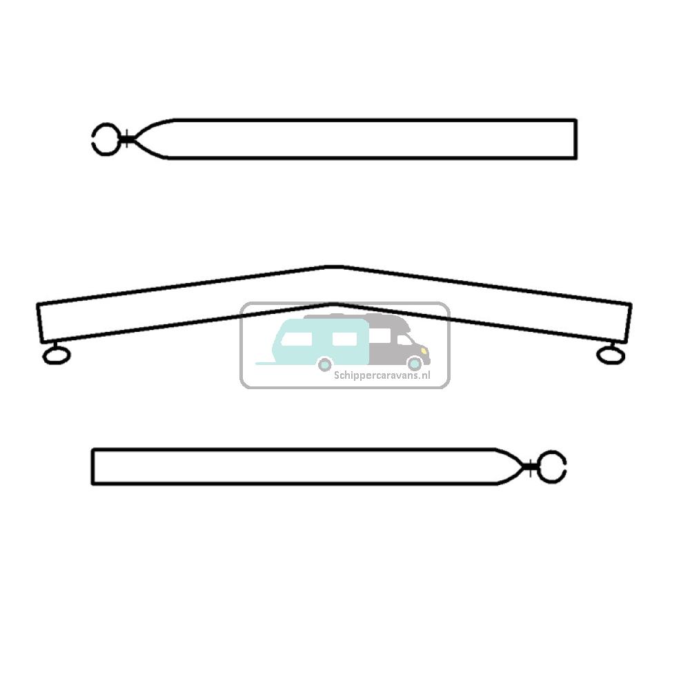 Campking Daksteun gebogen 22/19mm 170-250 Premium