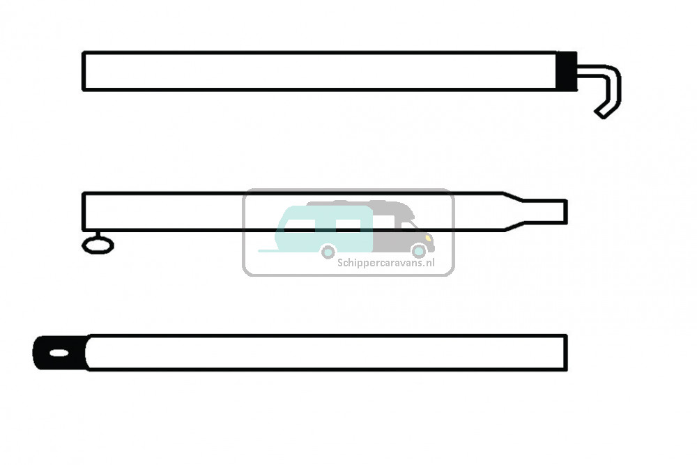 Campking Luifelnokstok 22/19mm 180-250cm Premium