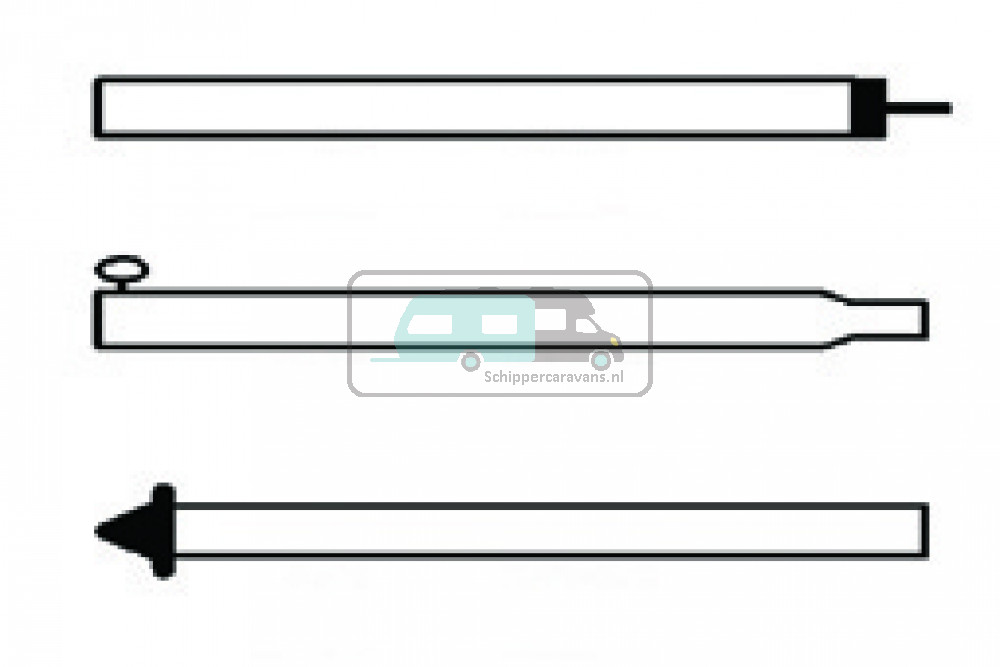 Campking Tentstok 22/19 mm 180-250 cm Prem.