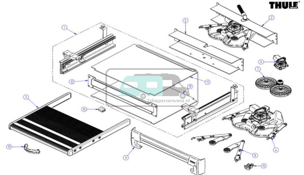 Thule Slide-Out Frame G2 Ducato/Jumper/Boxer 550