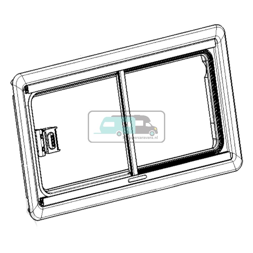 Dometic Raam met Buitenframe Donkergrijs