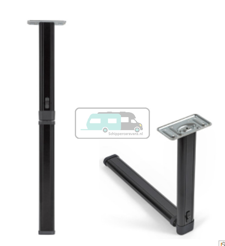 Klaptafelpoot Antraciet Middenknik 67.5cm