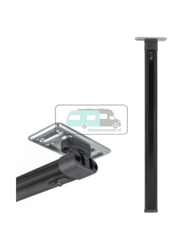 Klaptafelpoot Antraciet Bovenknik 67.5cm