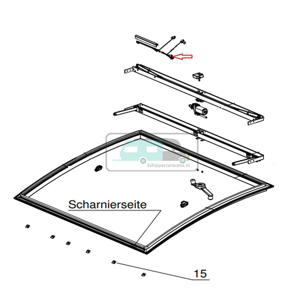 Dometic SkyView Afdekrand Kabelboom