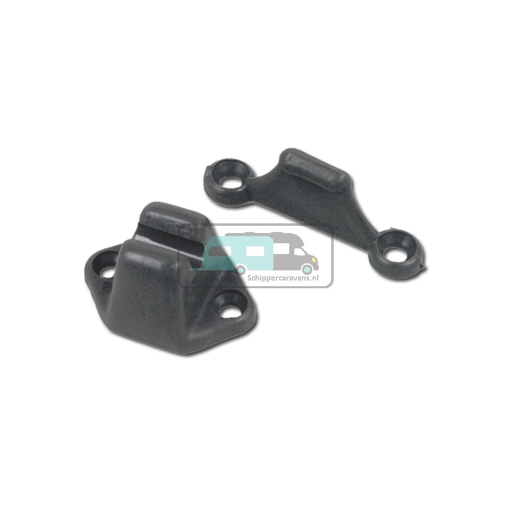 Deurvanger 2-delig Zwart