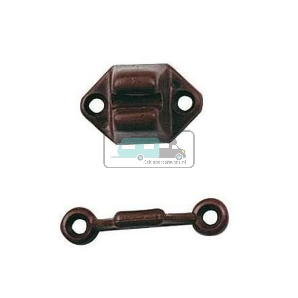 Deurvanger 2-delig Bruin