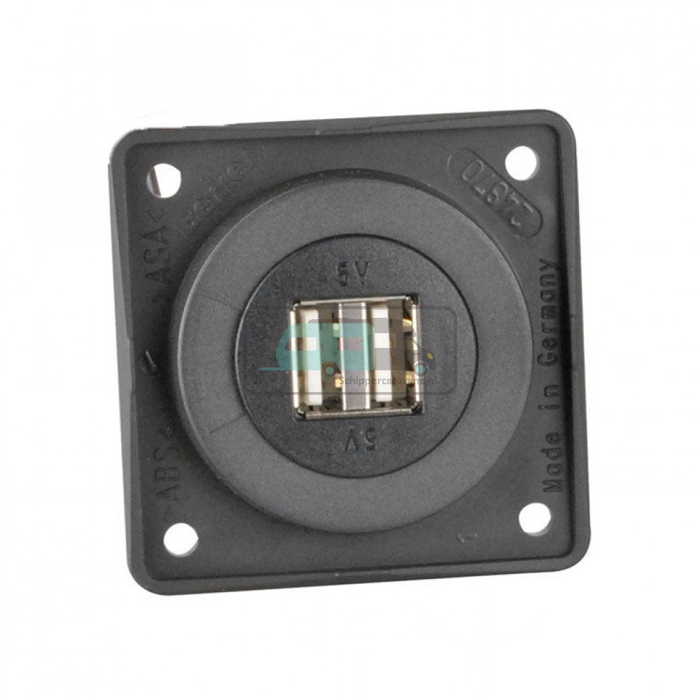 Berker Contactdoos 2x USB Lader 12V Inbouw Antraciet Mat