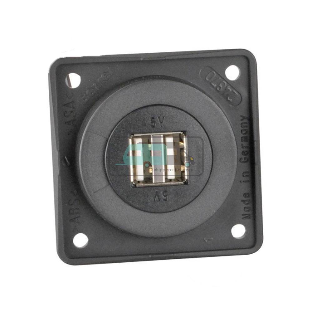 Berker Contactdoos 2x USB Lader 12V Inbouw Antraciet Mat