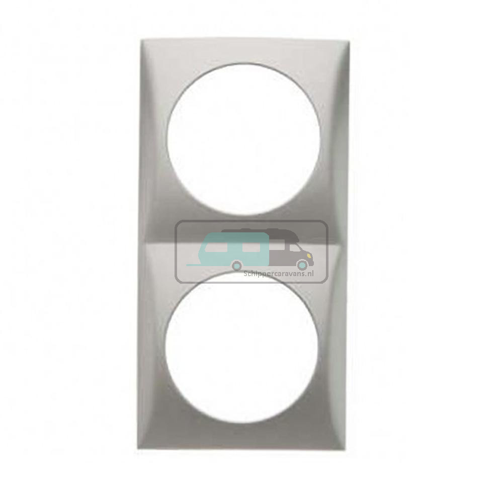 Berker Afdekraam Pure 2-Vaks Chroom Mat