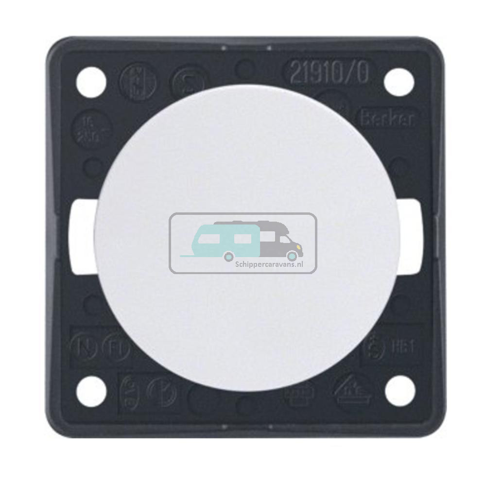 Berker Impulsschakelaar Flow/Pure Inbouw Wit Hoogglans