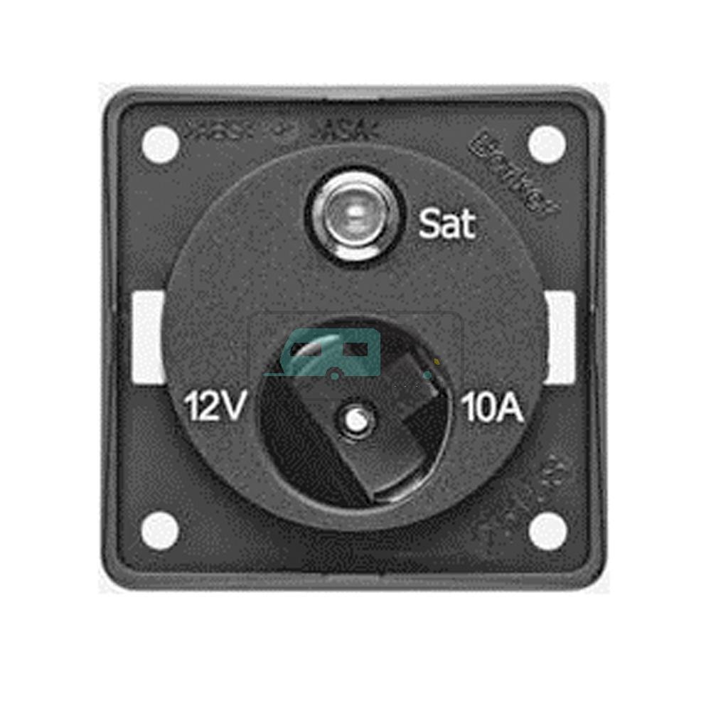 Berker Contactdoos 12V + SAT Inbouw Antraciet Mat