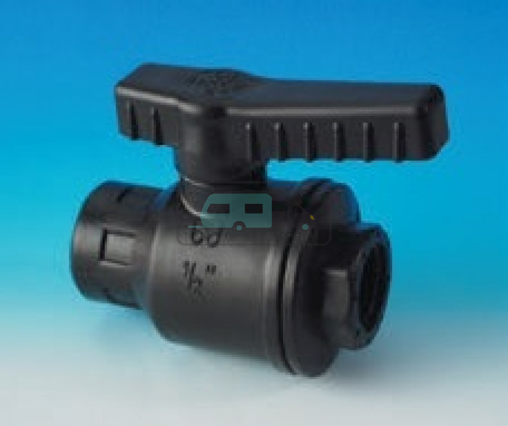 Aftapkraan zwart 30mm slangverbinding