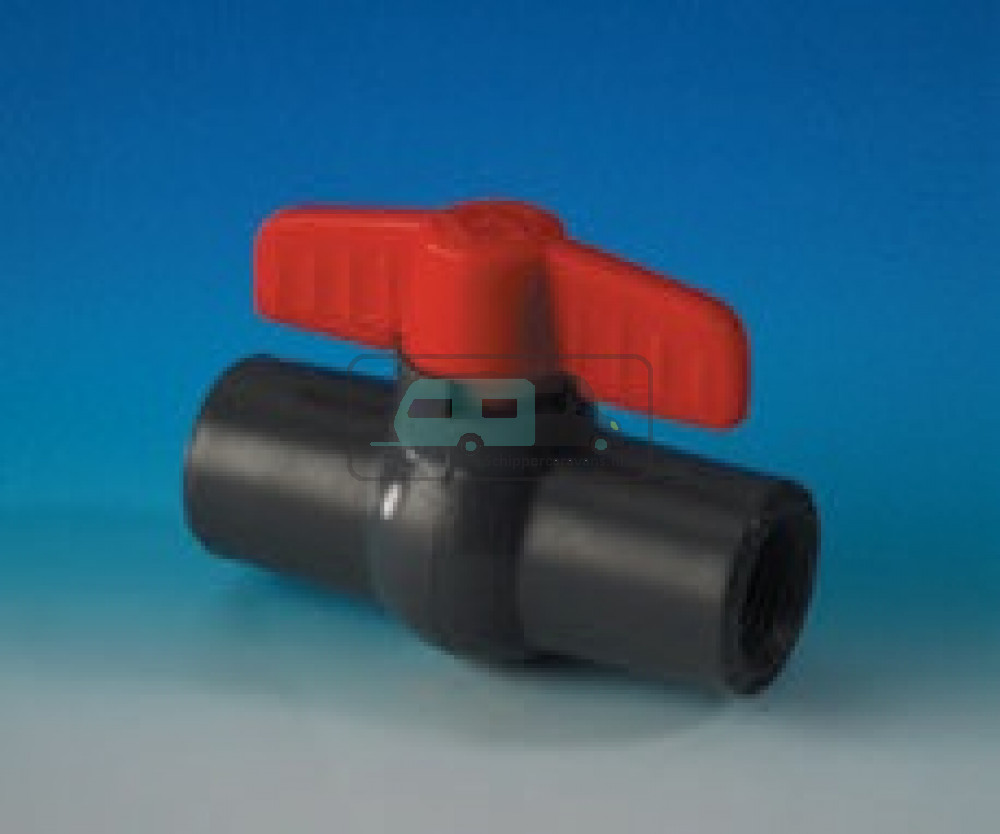 Aftapkraan zwart 40mm slangverbinding