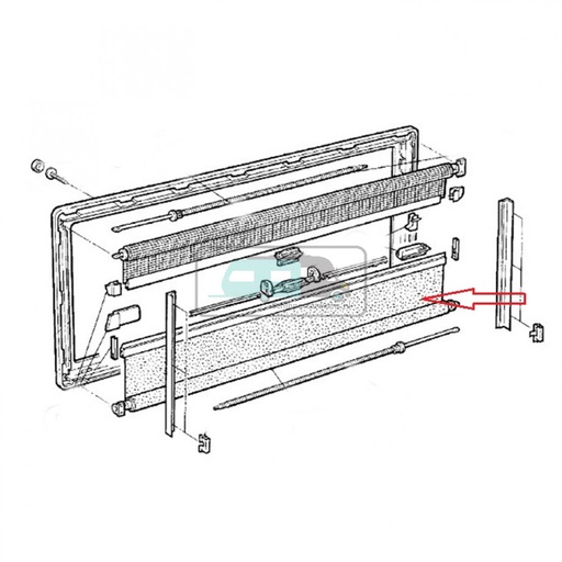 [OCS_1802439] Dometic S3/S4 Verduisteringsrollo Aluminium/Grijs 50x60