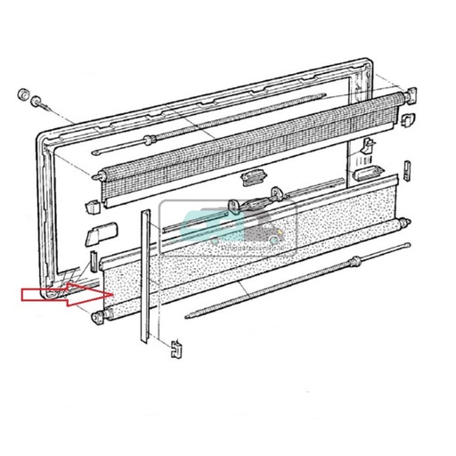 [OCS_A0023265] Dometic S3/S4 Verduisteringsrollo Aluminium/Wit 120x80