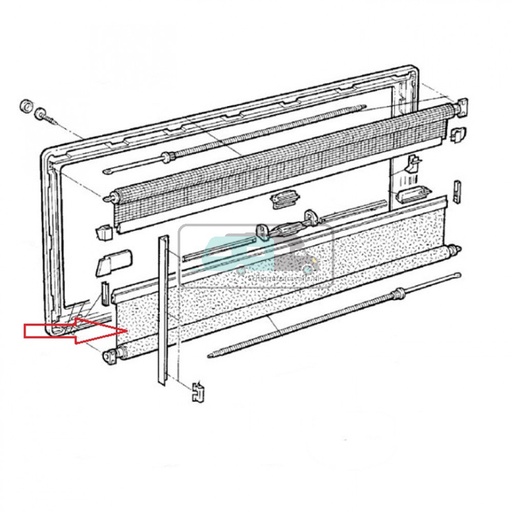 [OCS_1802519] Dometic S3/S4 Verduisteringsrollo Aluminium/Zand 120x80