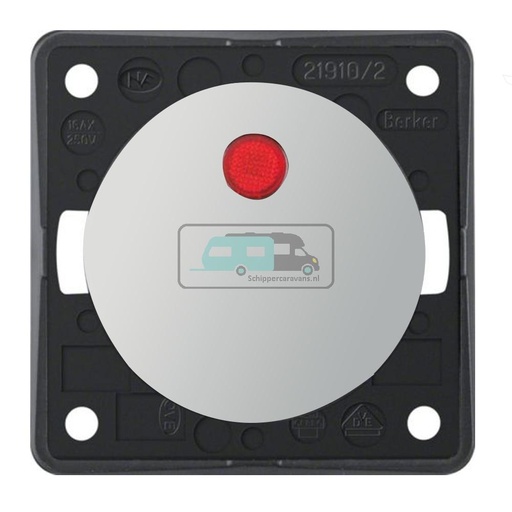 [OCS_A0032271L] Berker Aan/Uitschakelaar Flow/Pure met Lampje Inbouw Chroom Hoogglans 230V