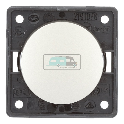 [OCS_1902057B] Berker Aan/Uitschakelaar Flow/Pure Inbouw RVS Mat 230V